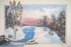 #1035 Snowy Lane 36x24