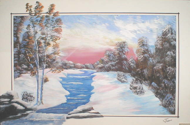 #1035 Snowy Lane 36x24