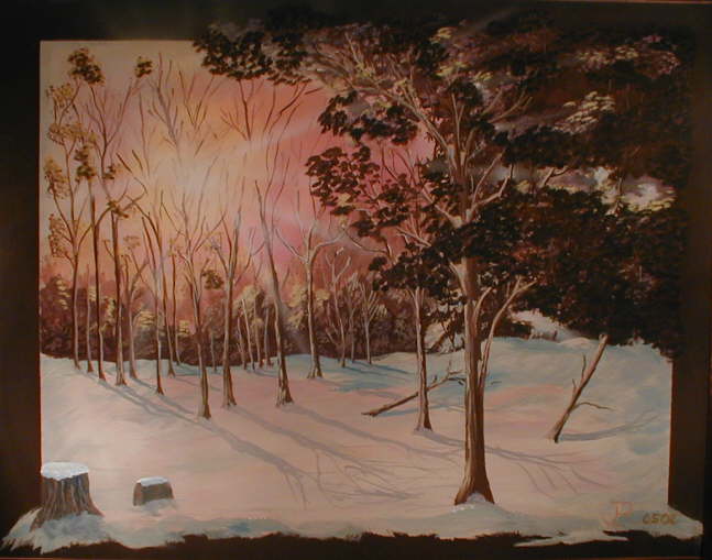  # 1009 Winter Sunrise                  Watercolor 24x30    $175.00 +S&H