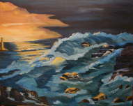    # 1021 Rocky Waters                         30x24                $195.00 +S&H