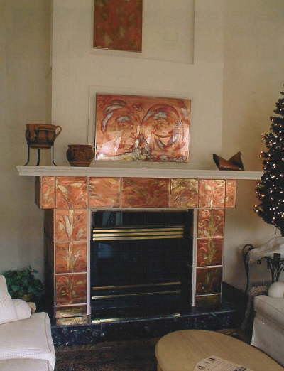 # 40005 Copper Fireplace Panels 12x12